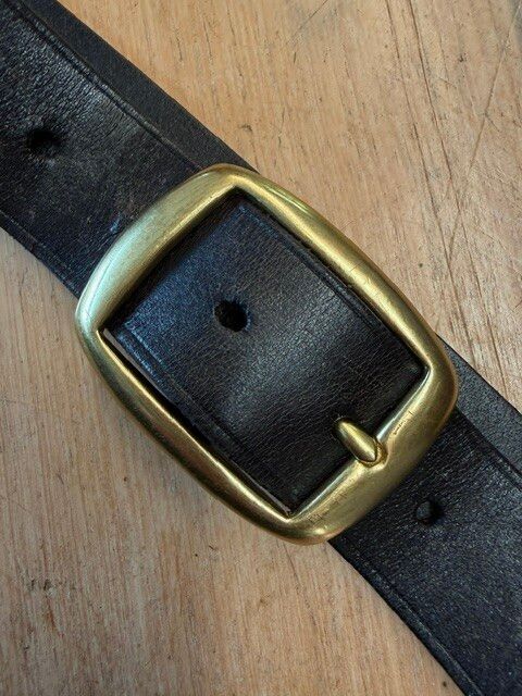 Deadly Ponies Black Leather Belt M