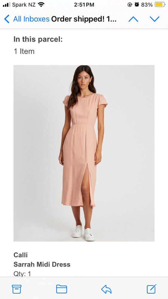 Pink midi dress