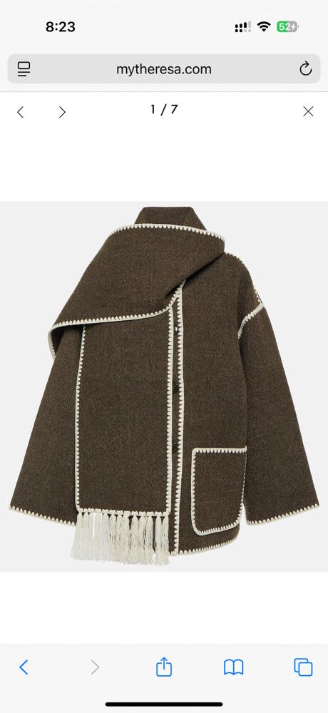 Toteme Scarf Jacket ALL PROCEEDS TO GAZA!