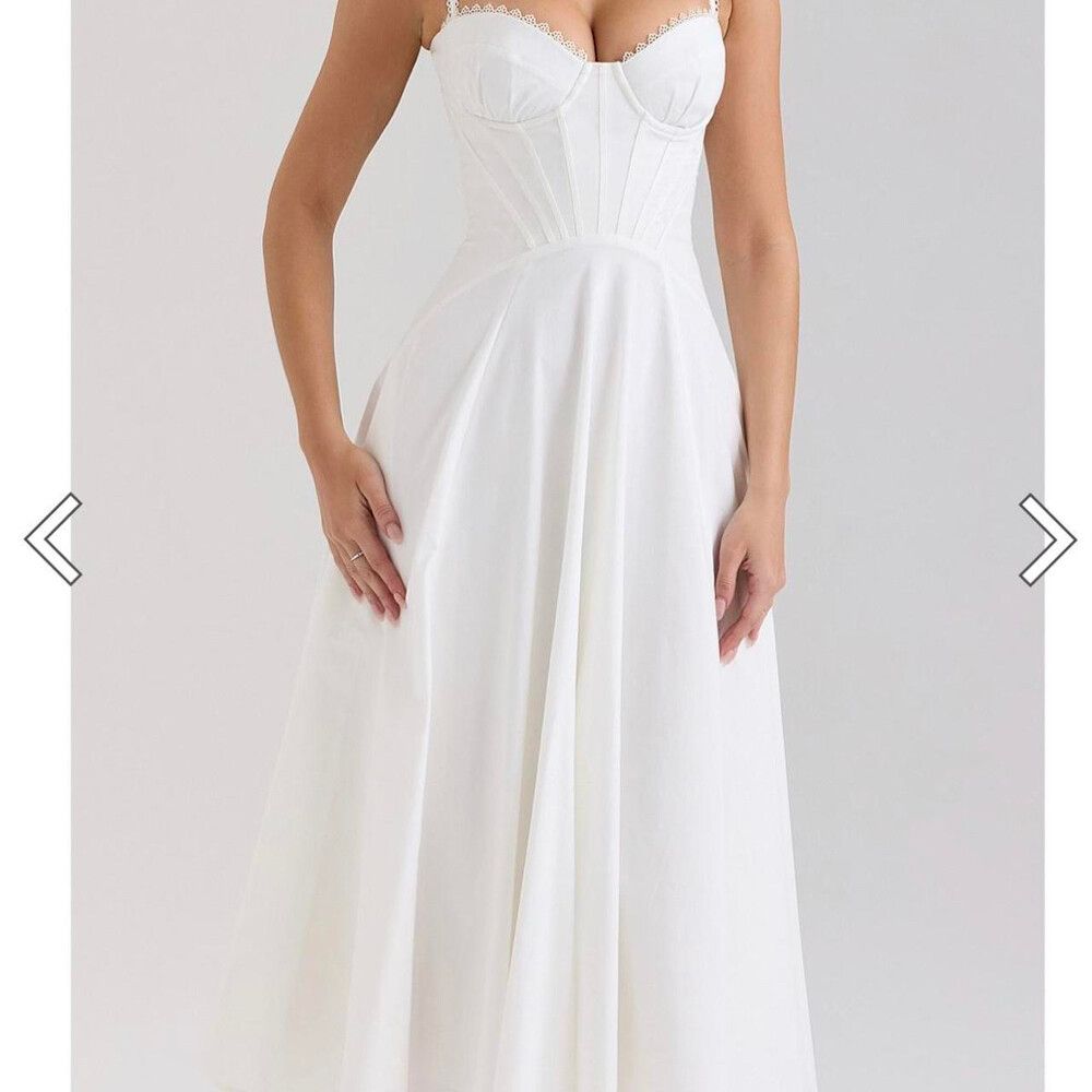 HOUSE OF CB STEFFANI STRETCH COTTON MIDI SUNDRESS
