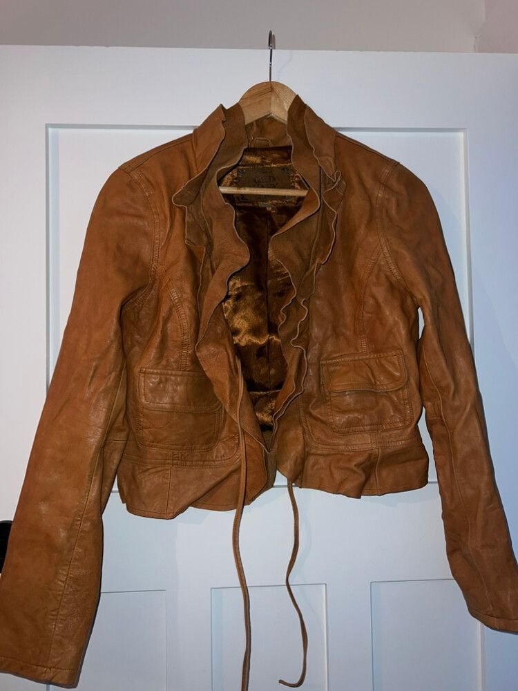 Old Navy (Gap) Caramel Leather Jacket Size M