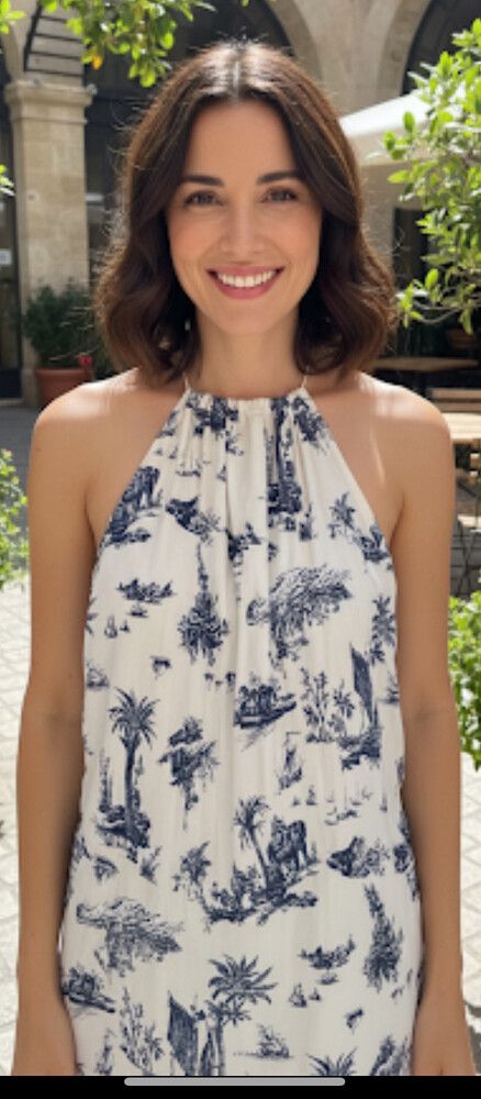 Jimmy Lim Designer Blue Ming Silk Top/Dress Size 10