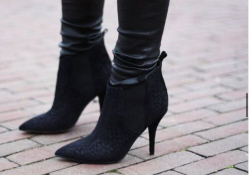 Isabel Marant Black Suede Leather Ankle Boots