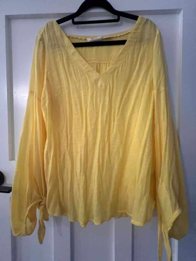 Maeve By Anthropologies Yellow Top Size M