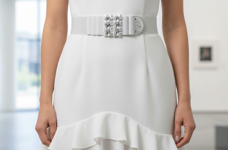 Silver Embellished Belt