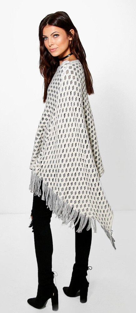Max Co US Grey Kimono Shawl