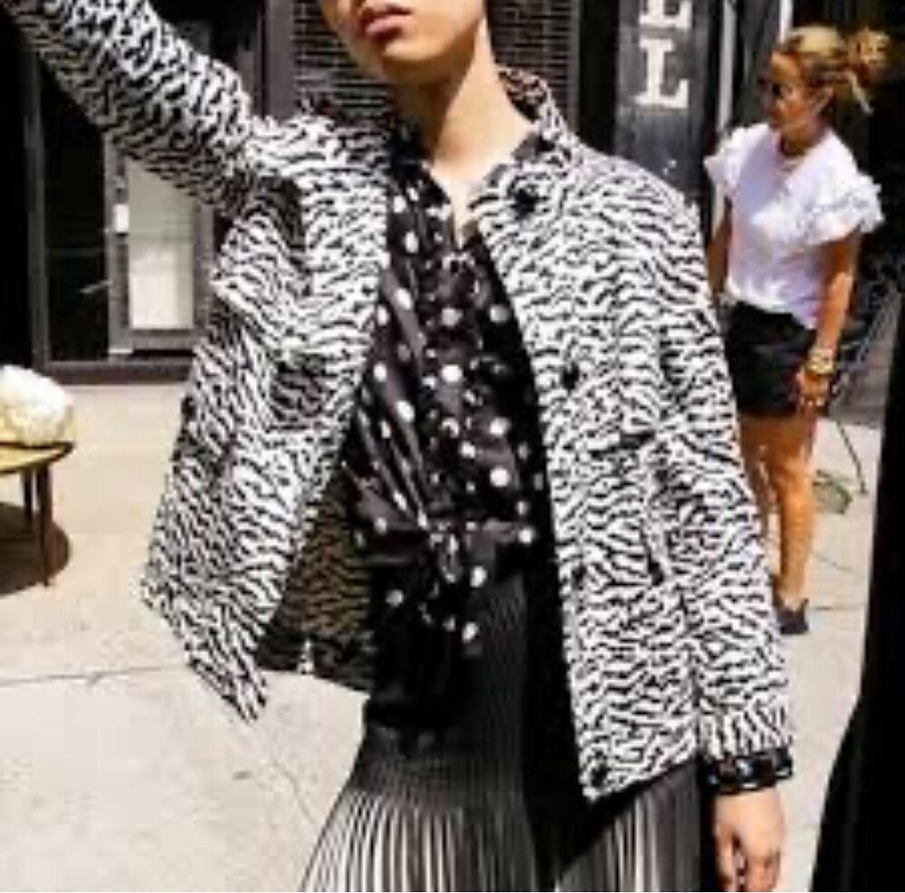 Veronica Beard US Designer Black & White Print Jacket Size 10