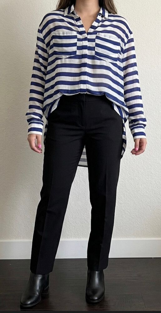 Trelise Cooper Blue and White Striped Shirt