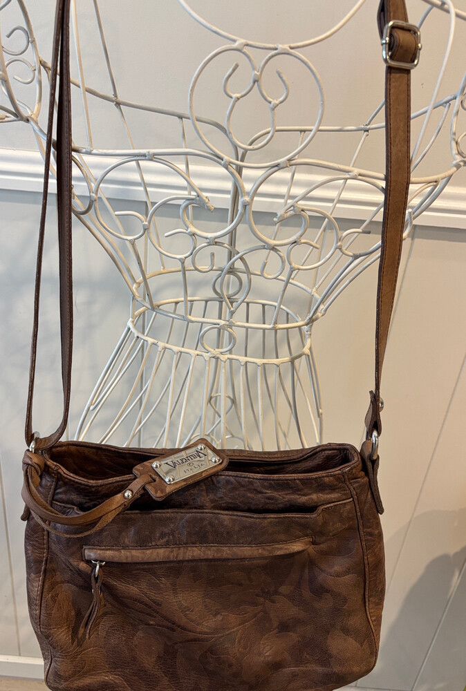 Valentina Italia Brown Crossbody Bag
