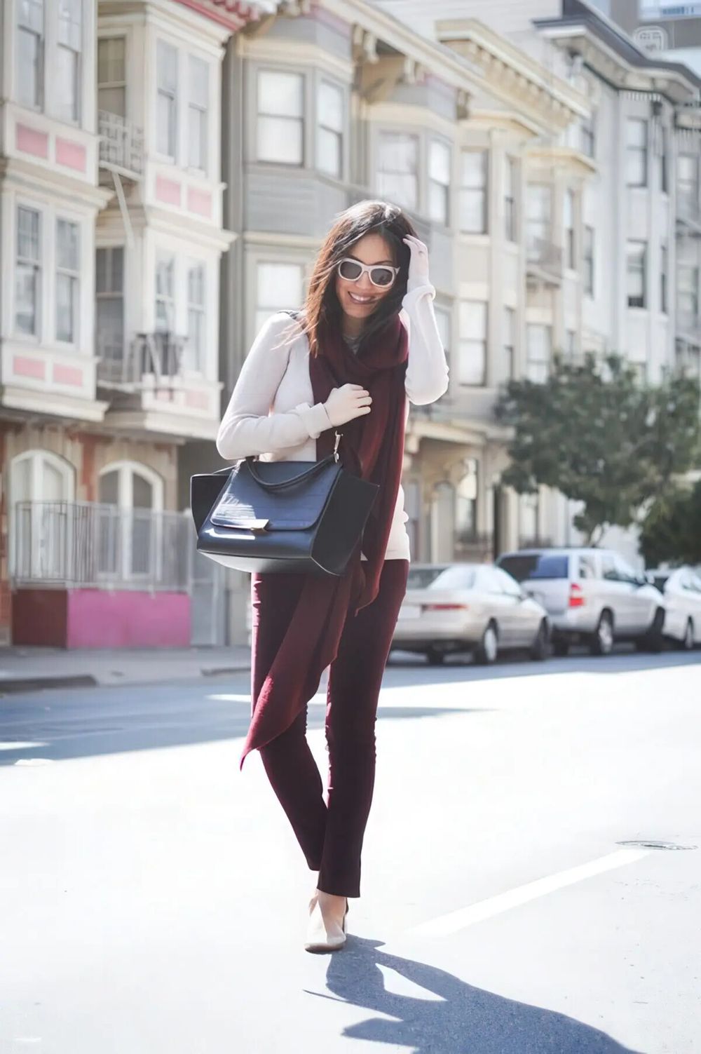 Luxe Plum Cigarette Pant