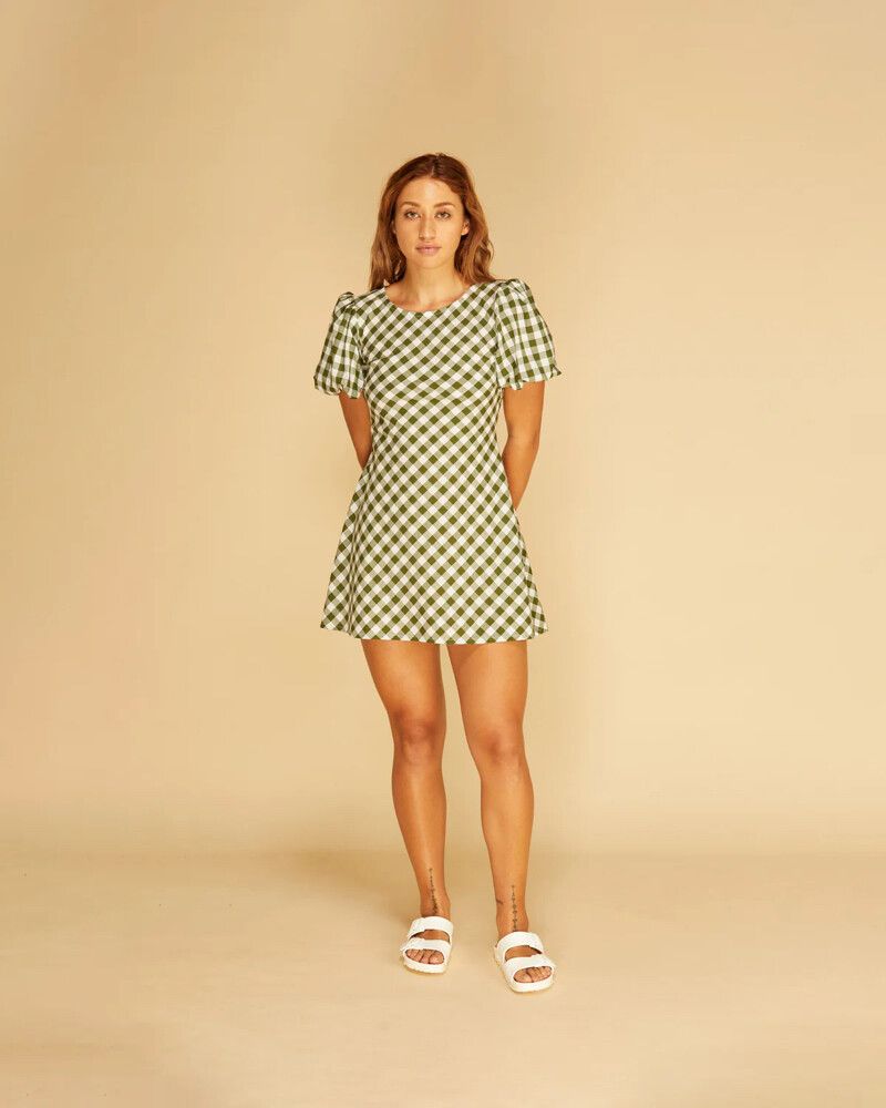 RUBY Jordan gingham mini dress