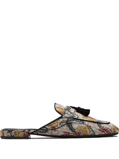 CHURCH’S Brigitta jacquard tassel mules ~ made in England