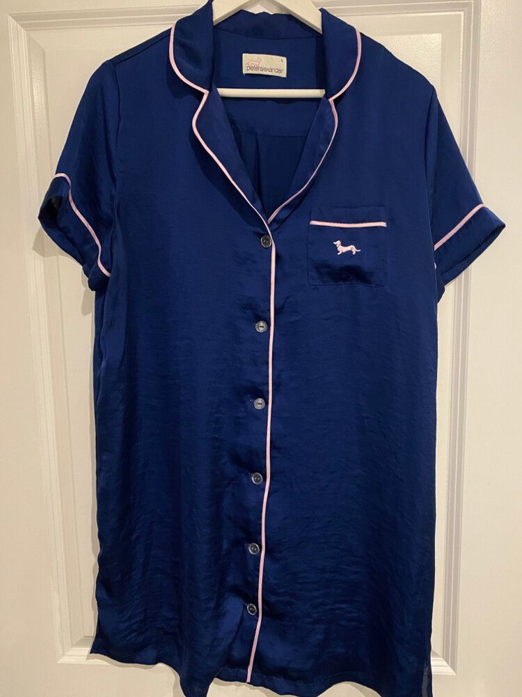Peter Alexander Navy Satin Nightie