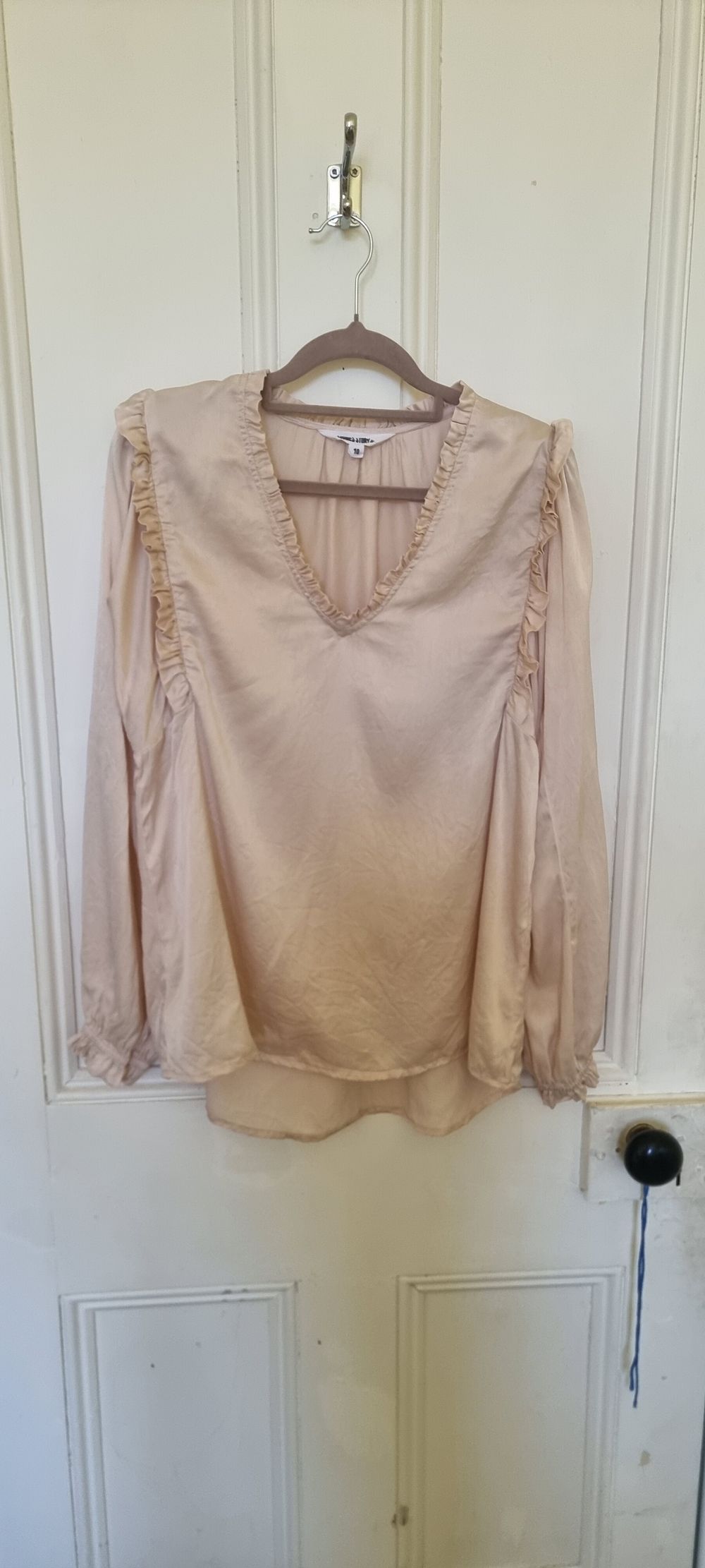 Loobie's Story Beige Ruffled Top