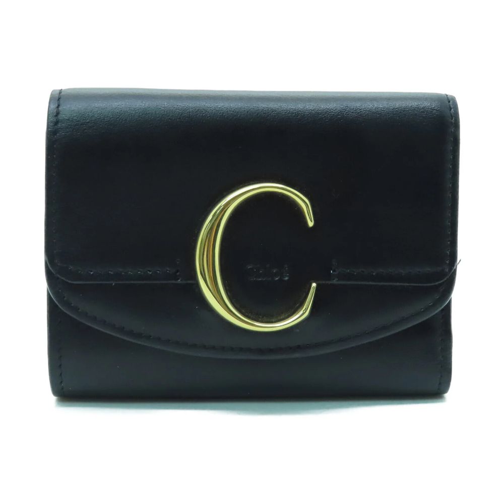 Authentic Chloé Black Leather C Wallet
