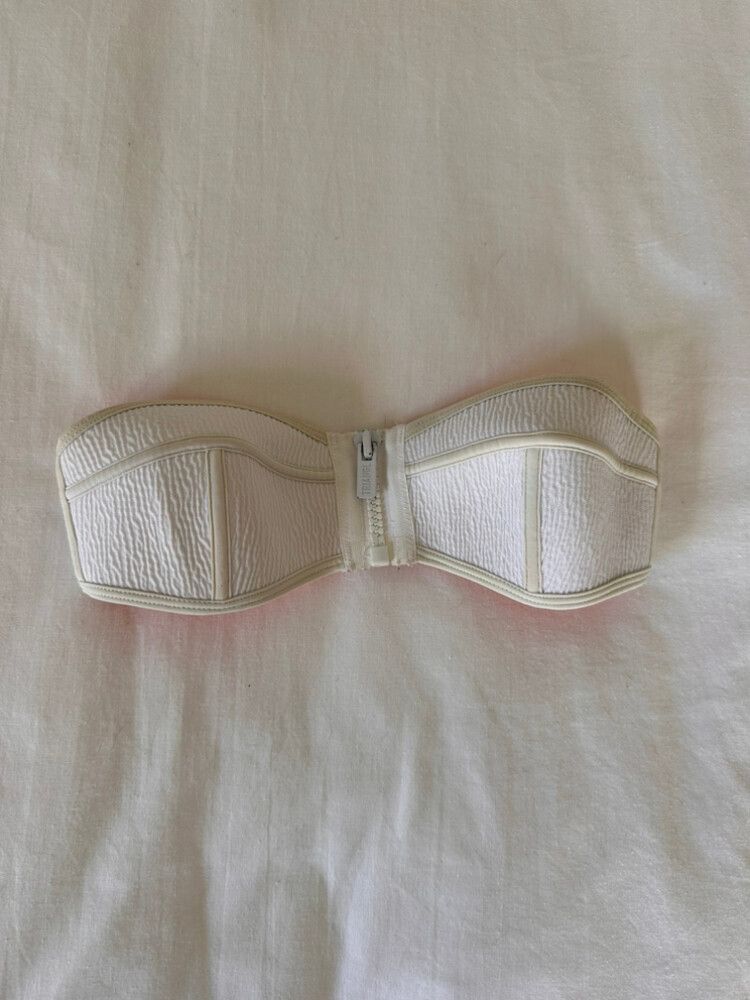 Triangl White Bikini Top