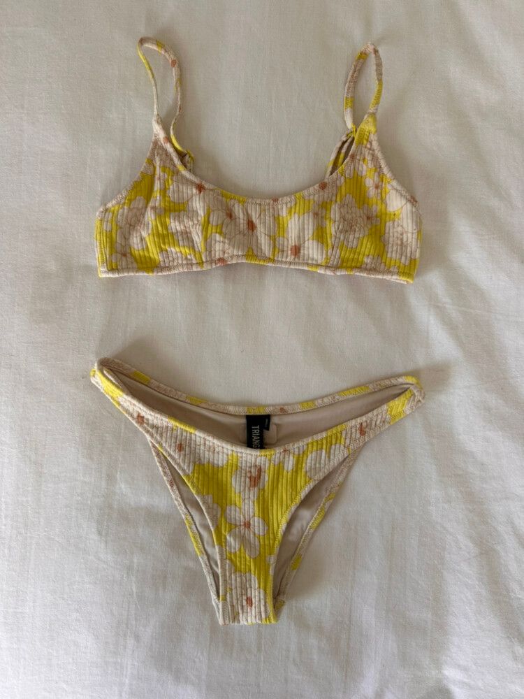 Triangl Yellow Floral Bikini Set