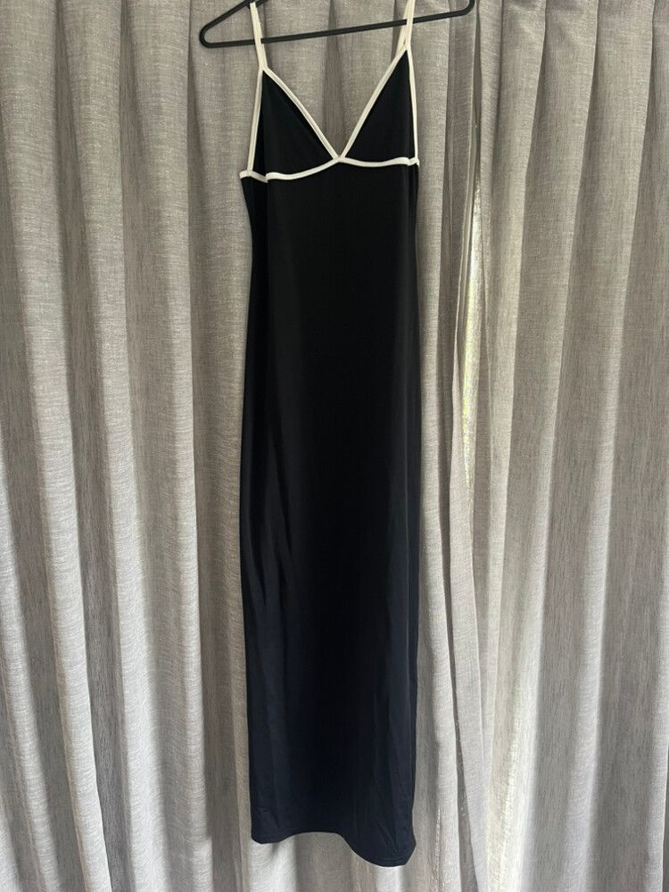 strapless open back dress Carys Maxi Dress Black