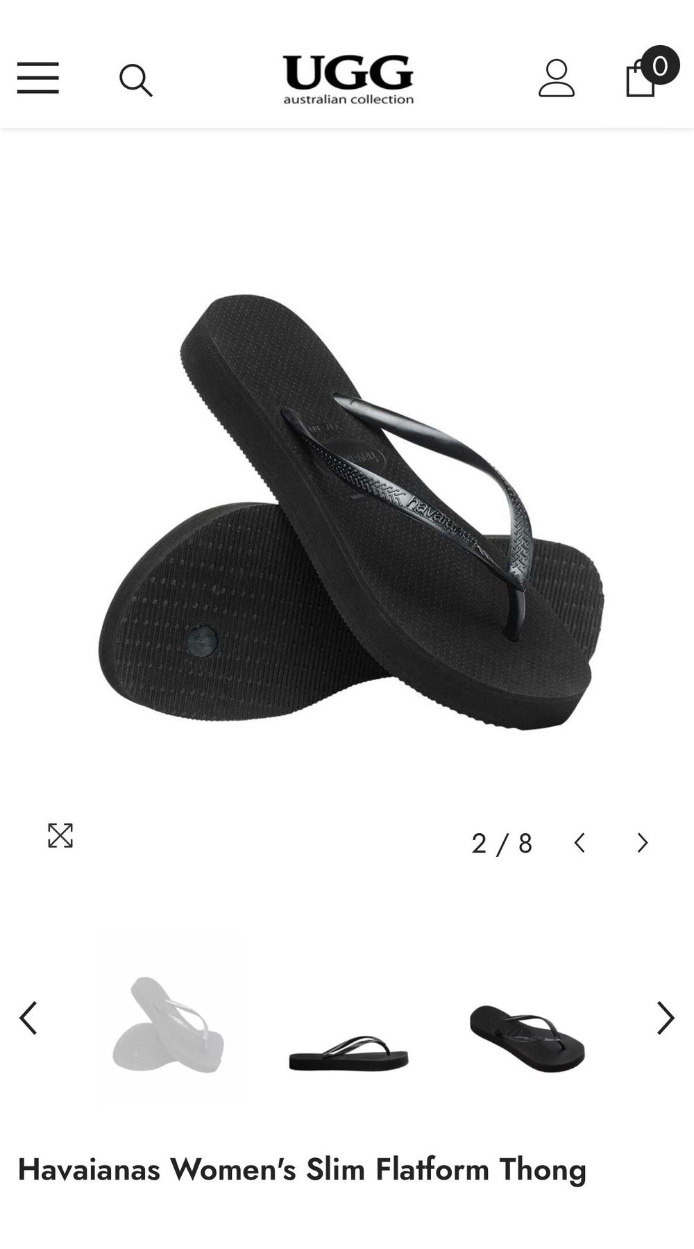 Havaianas Slim Flatform Black Sandals