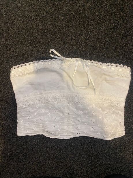 White Fox Strapless Top