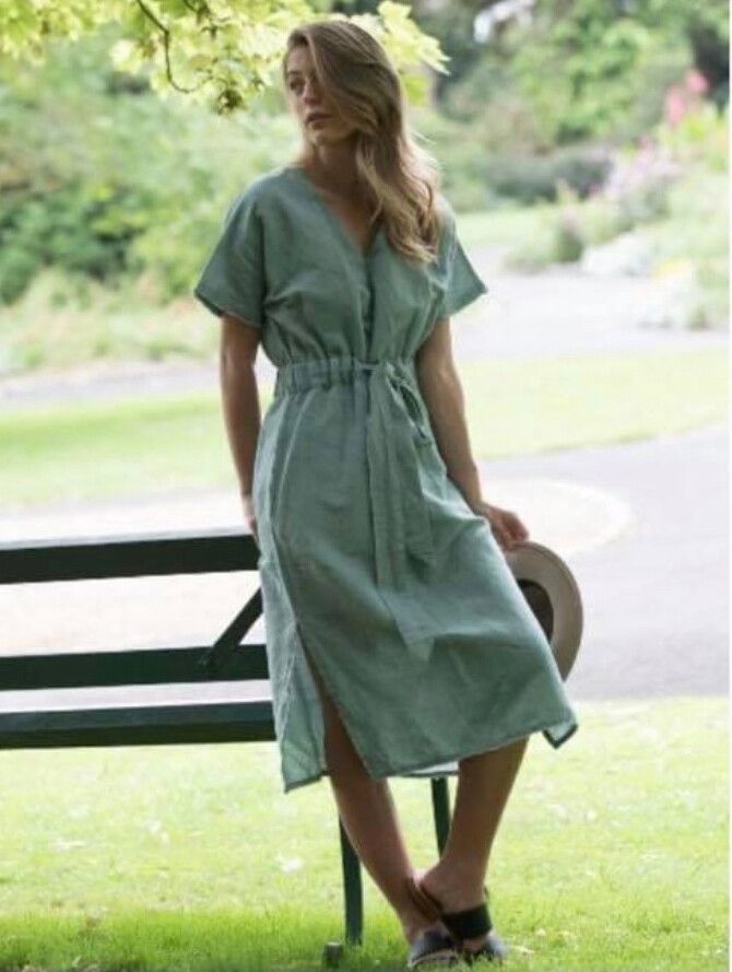 slim fit dress slacks Joyfolie Women's Zayla Boho Dress in Green | Boho Maxi main image 0