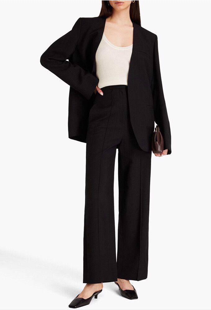 Toteme Black Wide Leg Pants Size 32