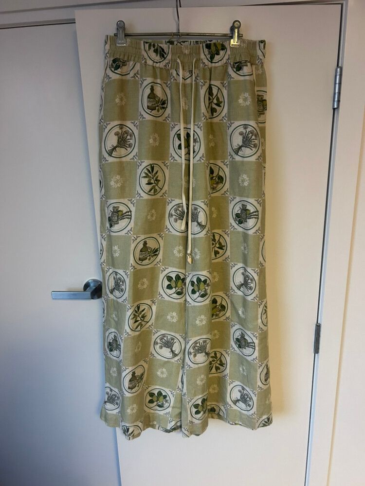 Alemais Green Printed Pants