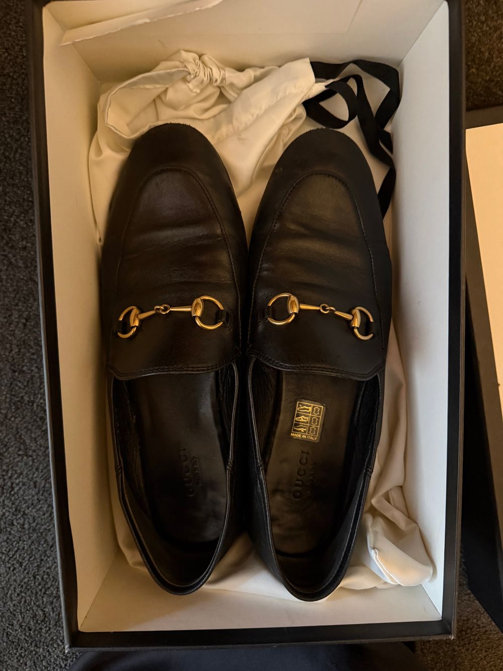 Gucci horsebit Black Leather Loafers
