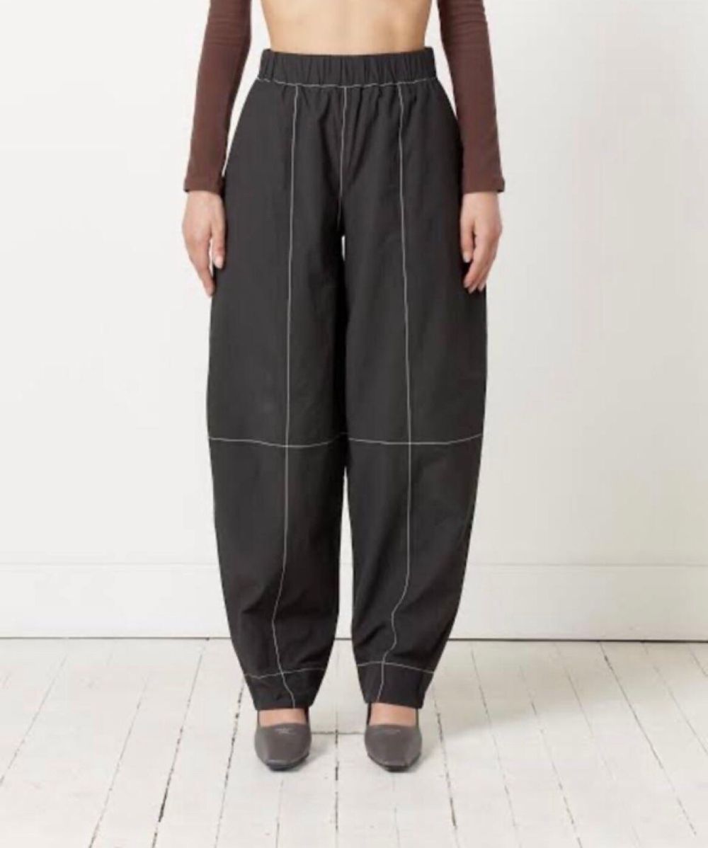 GANNI contrast stitching trouser