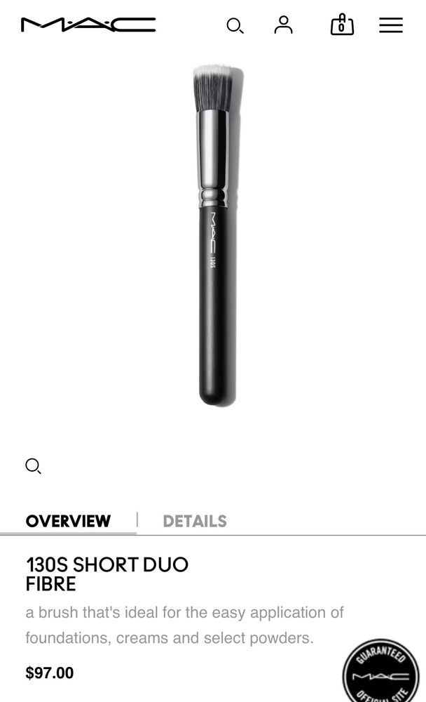 MAC 130S Short Duo Fibre Brush
