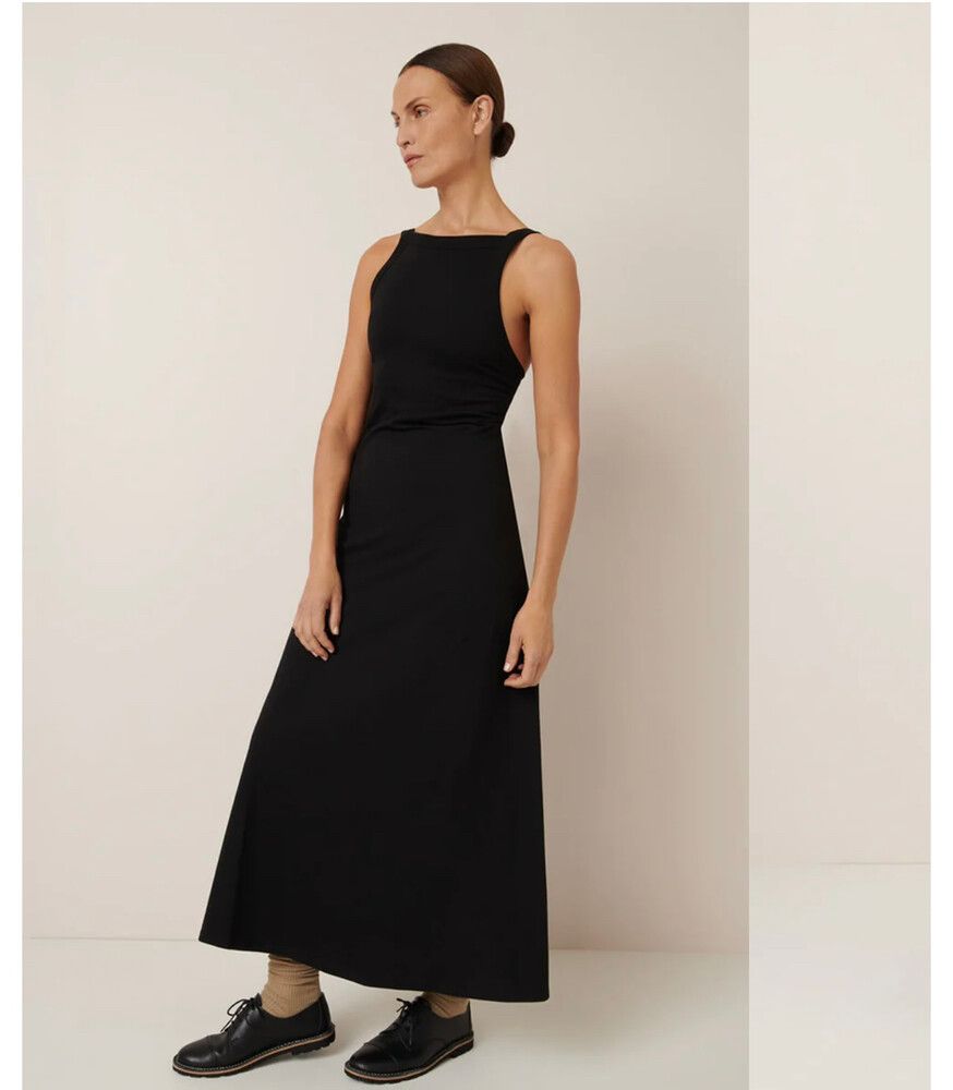 Kowtow Low Back Dress Black