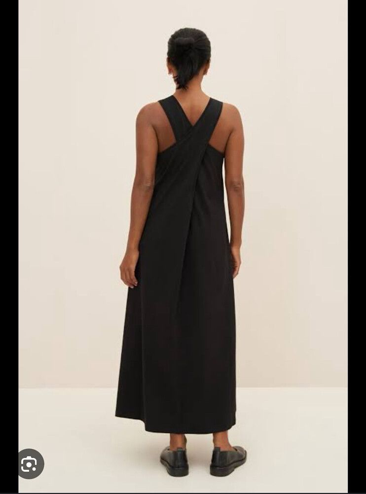 Kowtow Twist Back Dress Black