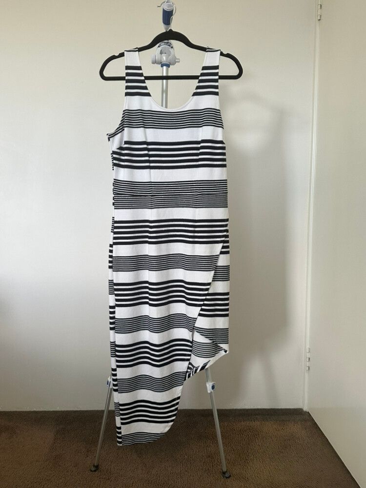 French Connection White Black Dress