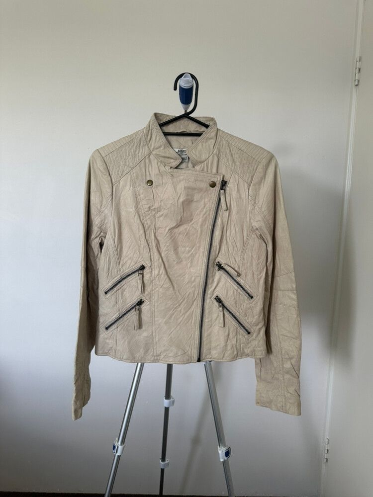 Just Jeans Beige Leather Jacket
