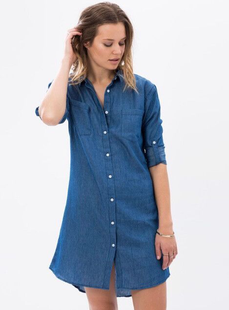Atmos&Here Blue Denim Dress