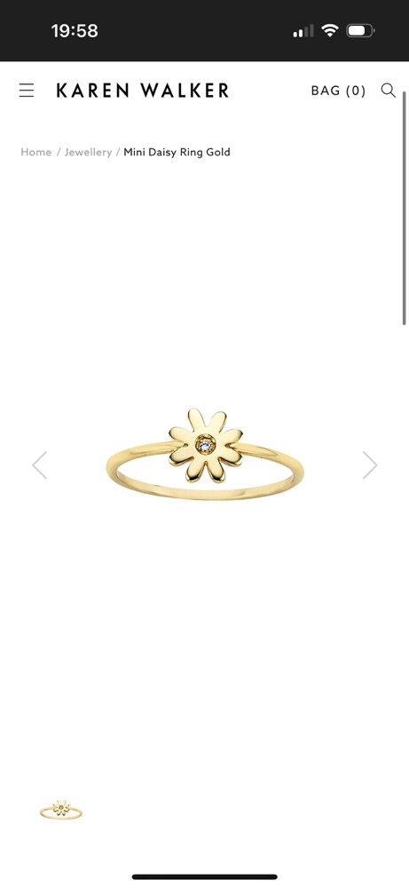 Karen Walker Mini Daisy Ring Gold