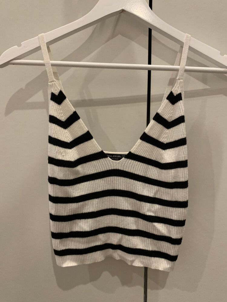 Black And White Striped Tank Top
