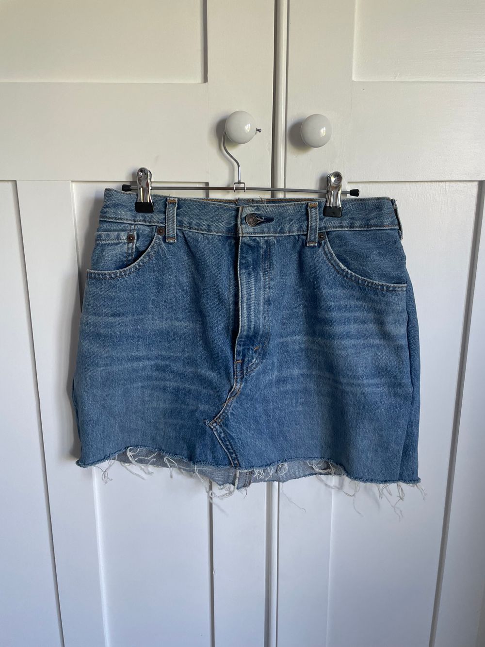 Mini denim skirt