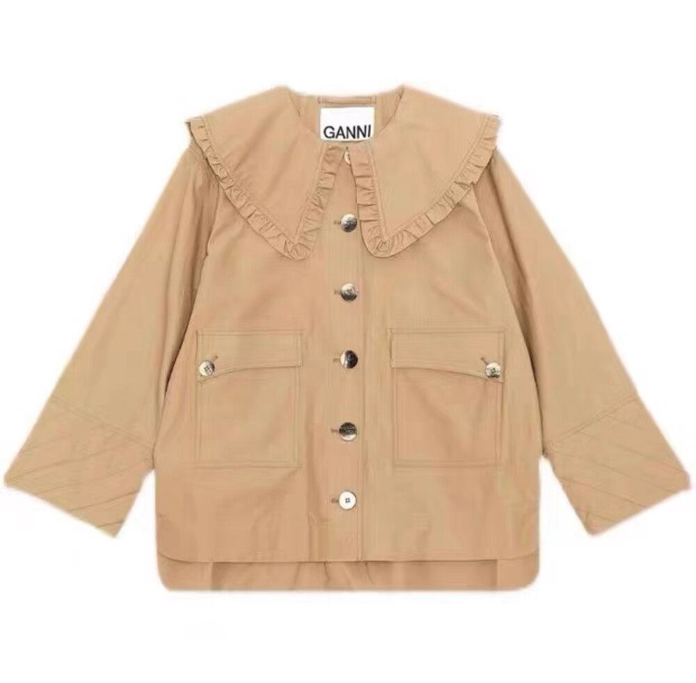 Ganni Ruffle-trimmed Jacket