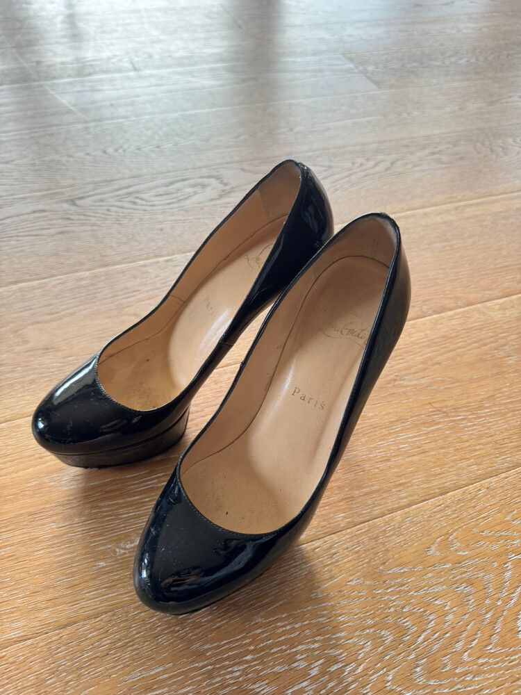 Bianca Black Patent Leather Pumps 120