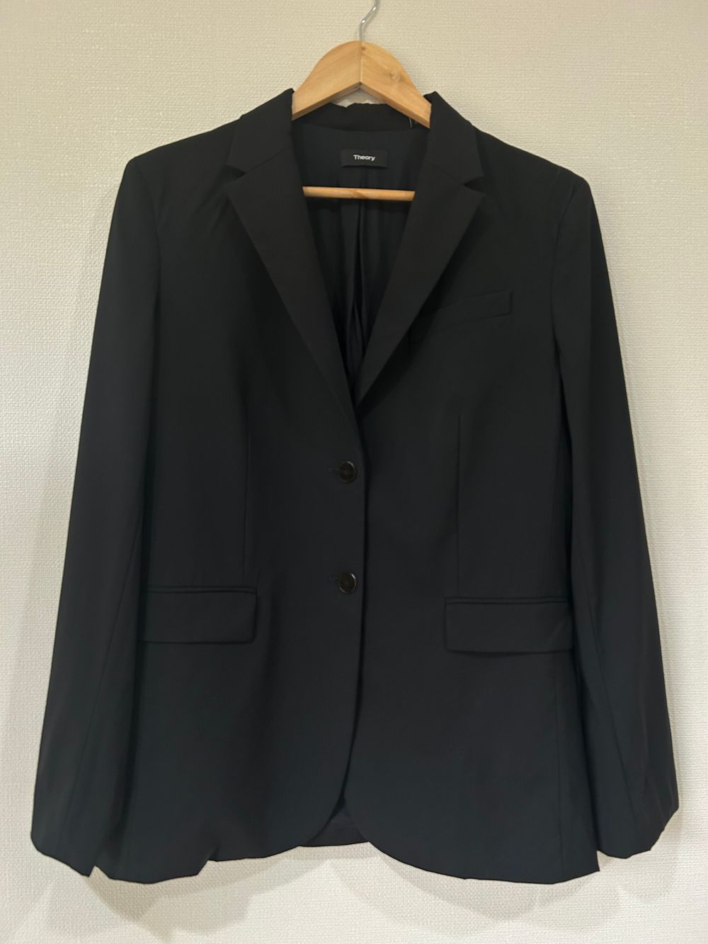 THEORY CLASSIC BLAZER TRAVEL WOOL BLACK SIZE 8