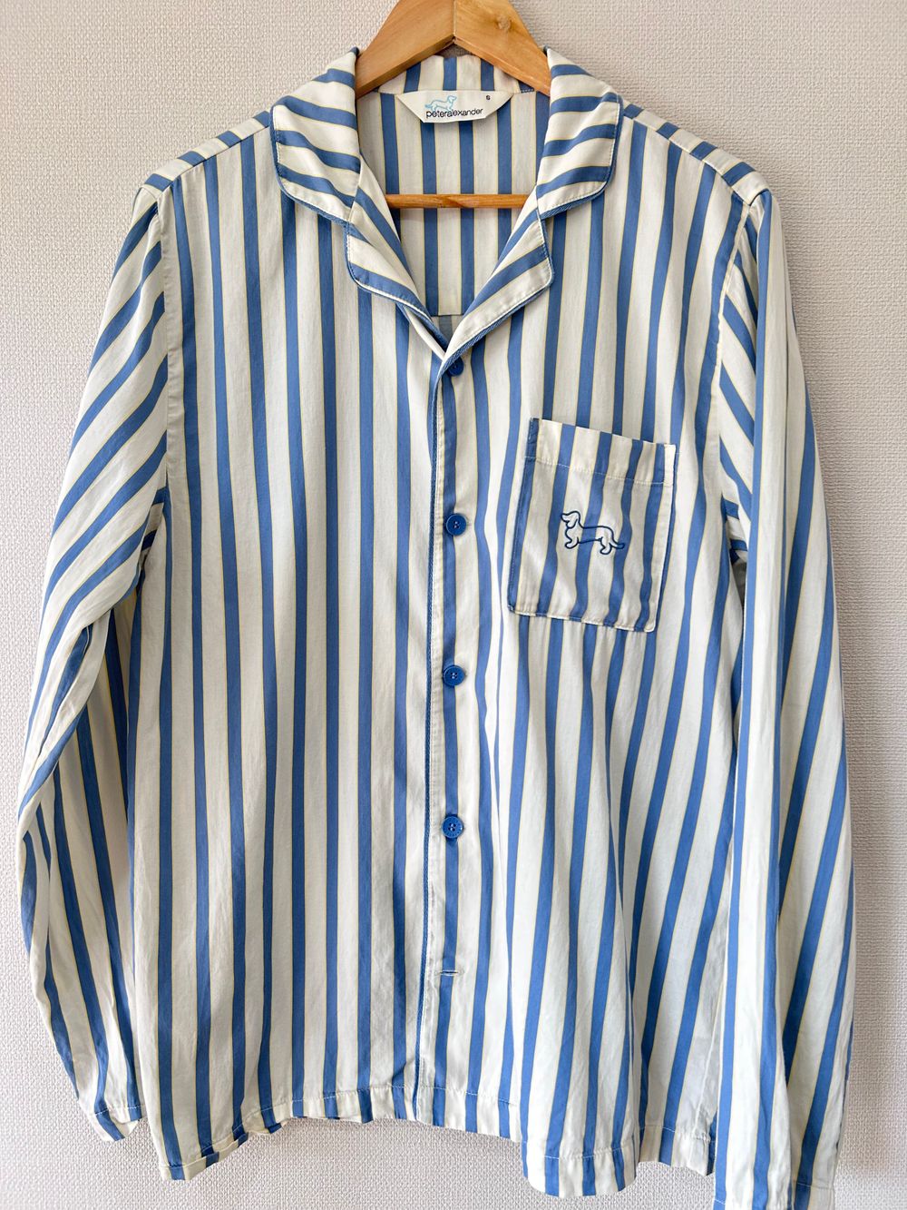 Peter Alexander Light Blue Stripe Pj Set Size Small