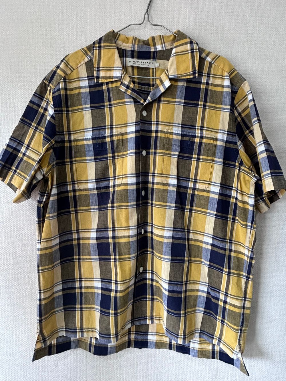 R.M. Williams Short Sleeve Check Shirt Size L