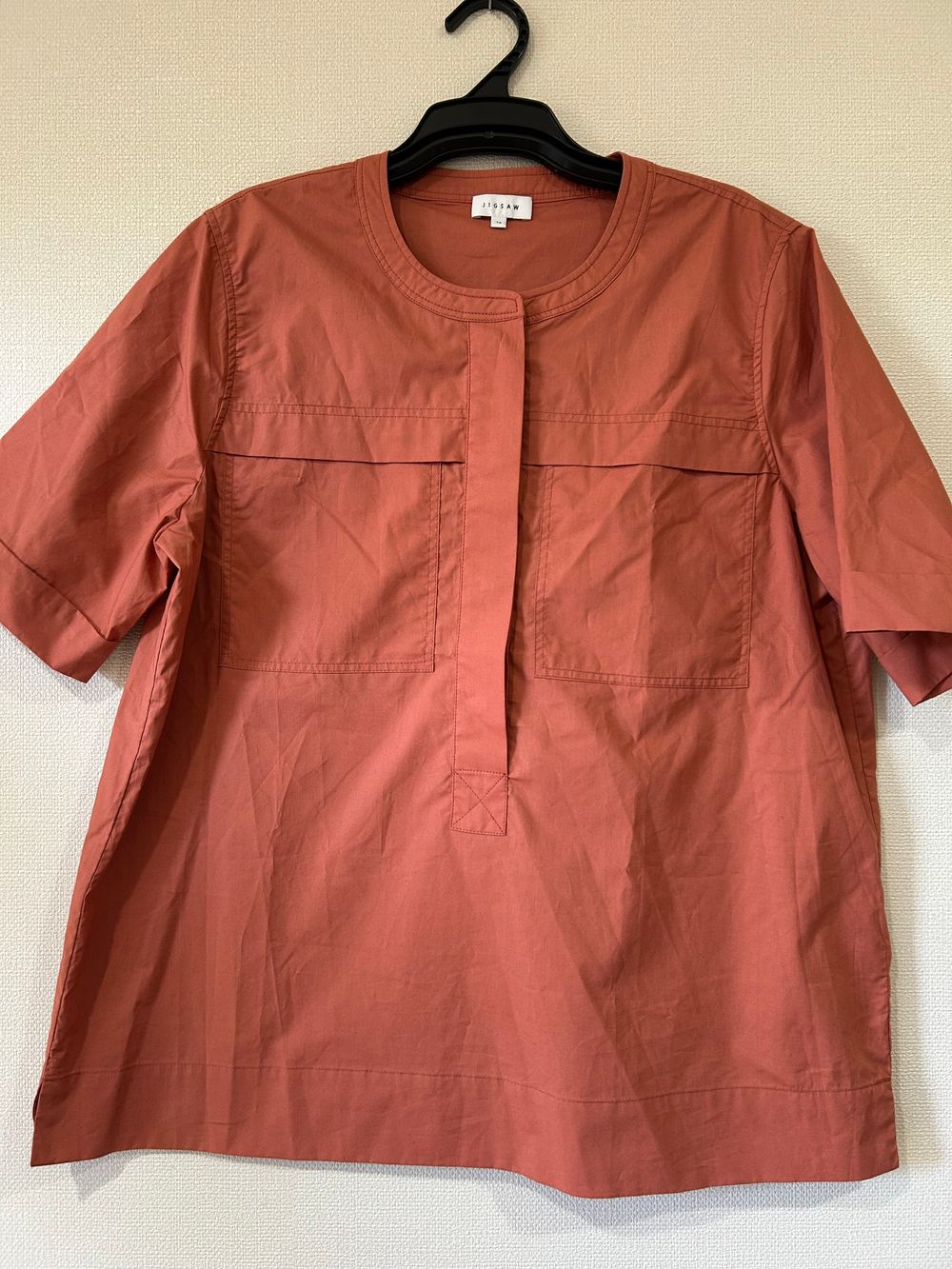Jigsaw  100% Cotton Terracotta Top Size 16