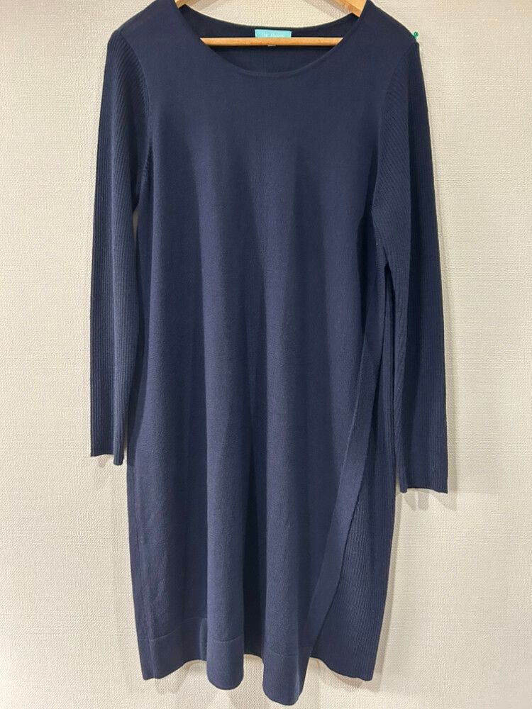 Blue Illusion Women’s Navy Blue Merino Wool Knitted Dress Size XL