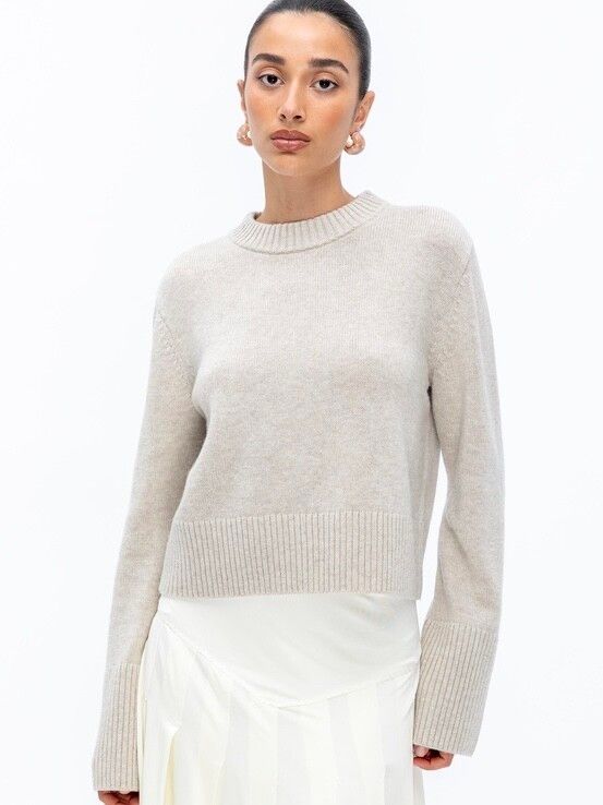 Talen Merino Wool Cashmere Blend Jumper - Black