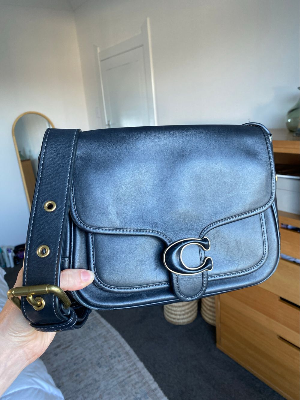 Coach Black Leather Crossbody Bag