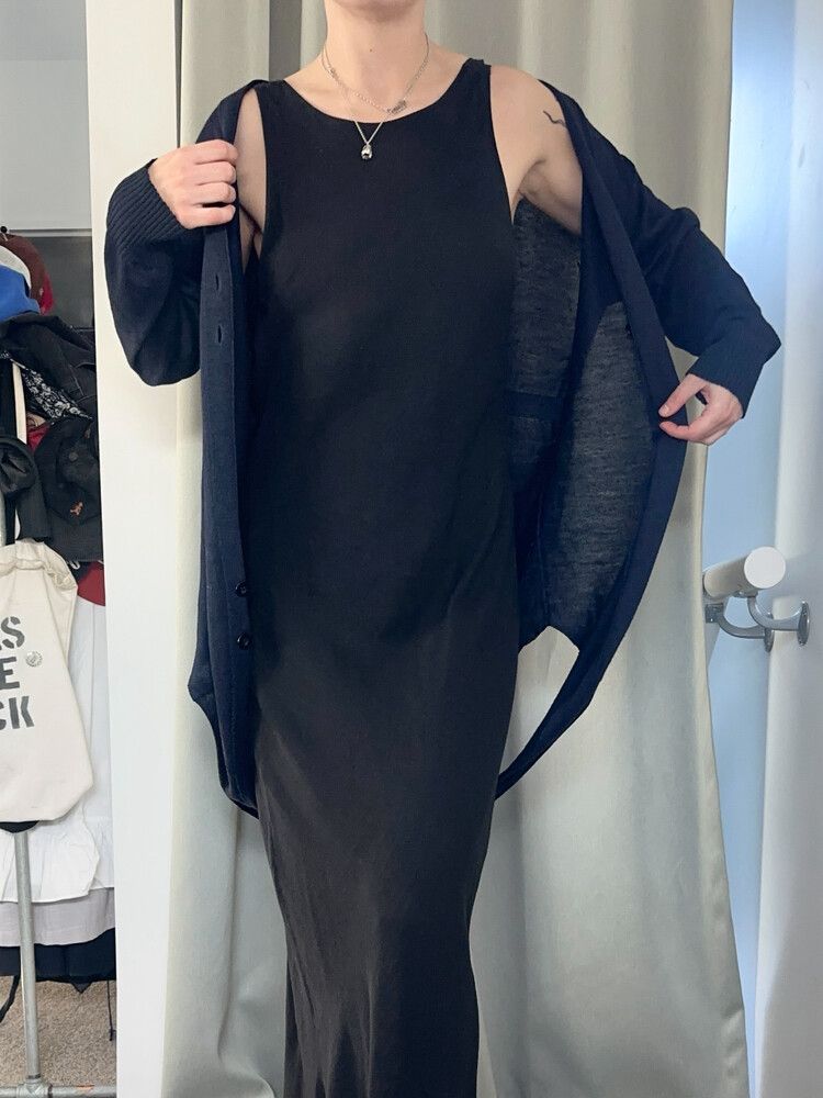 Nom*D Navy Longline Cardigan
