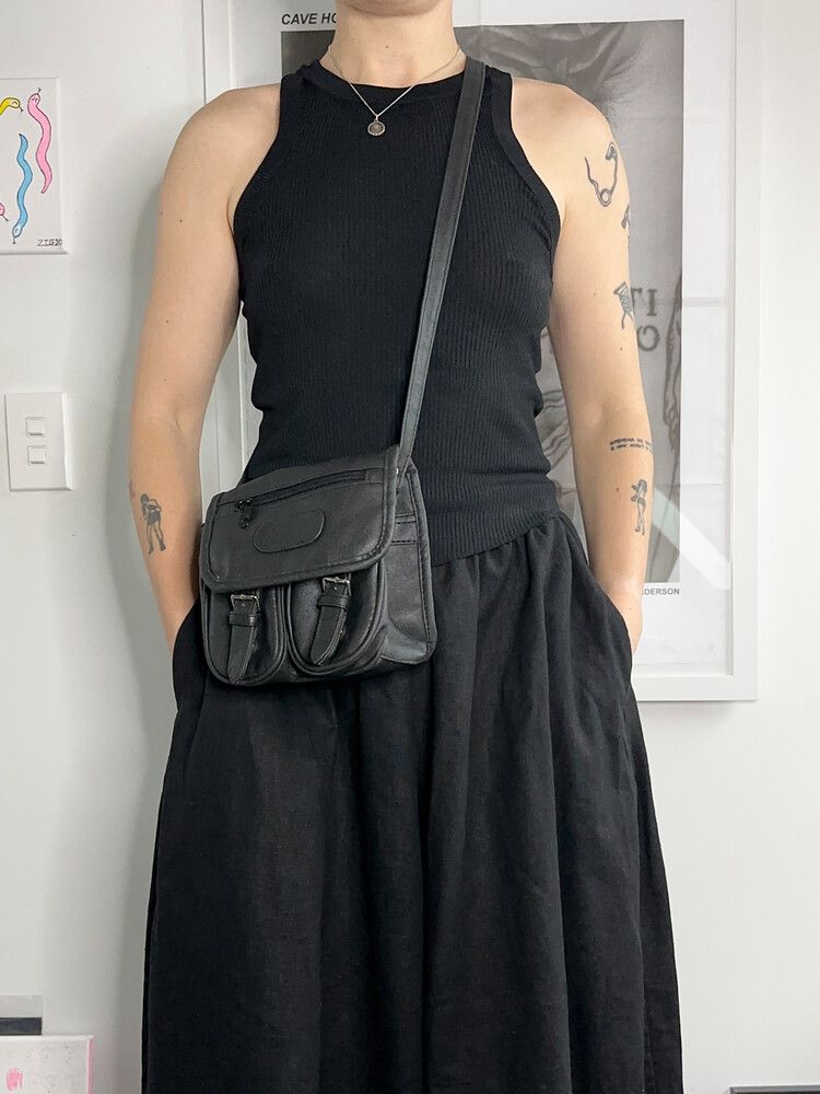 Small Faux Leather Crossbody Bag
