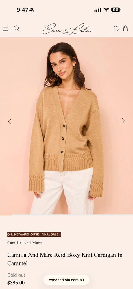 Camilla and Marc Reid Boxy Knit Cardigan